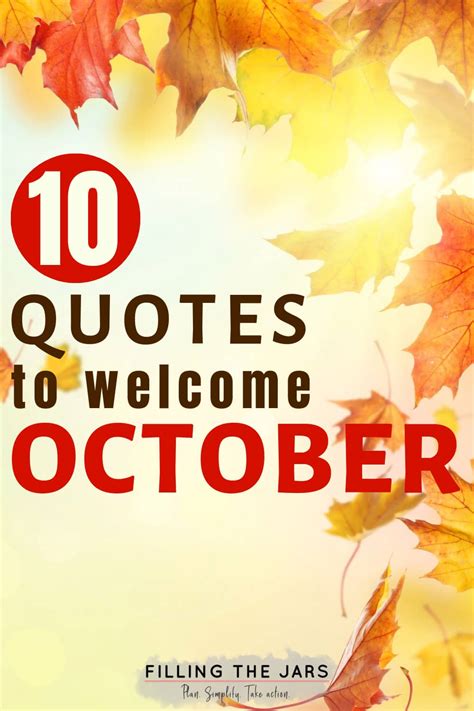 10 Happy October Quotes to Inspire You | Filling the Jars