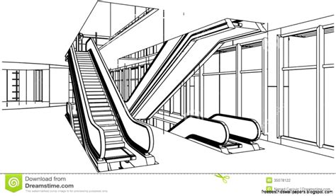 Escalators Black And White | Free Best Hd Wallpapers