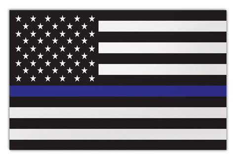 Giant Size Magnet - Thin Blue Line United States Flag - Support Police Officers, Law Enforcement ...