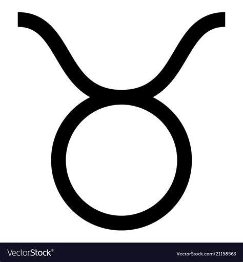 Taurus symbol icon black color flat style simple Vector Image