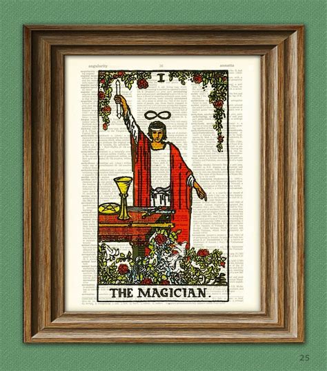 The Magician Major Arcana Tarot Card Deck Print Over an | Etsy