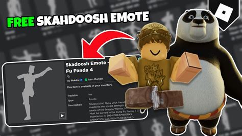 How to Get FREE Skadoosh Emote [Roblox Kung fu Panda Obby] - YouTube