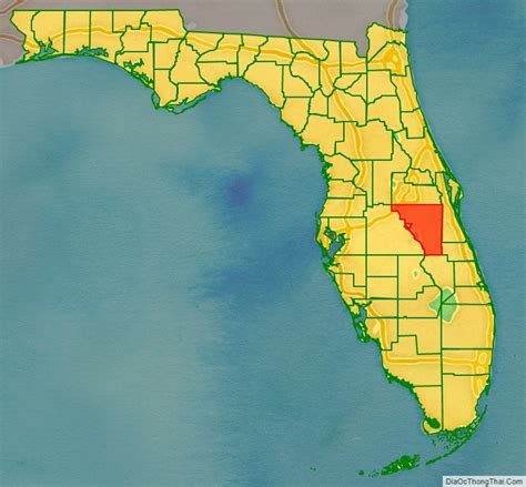 Map of Osceola County, Florida - Thong Thai Real