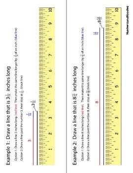 Fractions and Measuring with a printable ruler + Template by ...