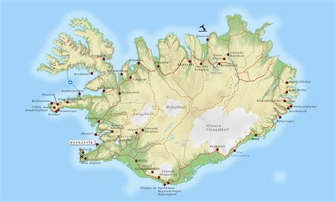 Islândia Mapa Turístico