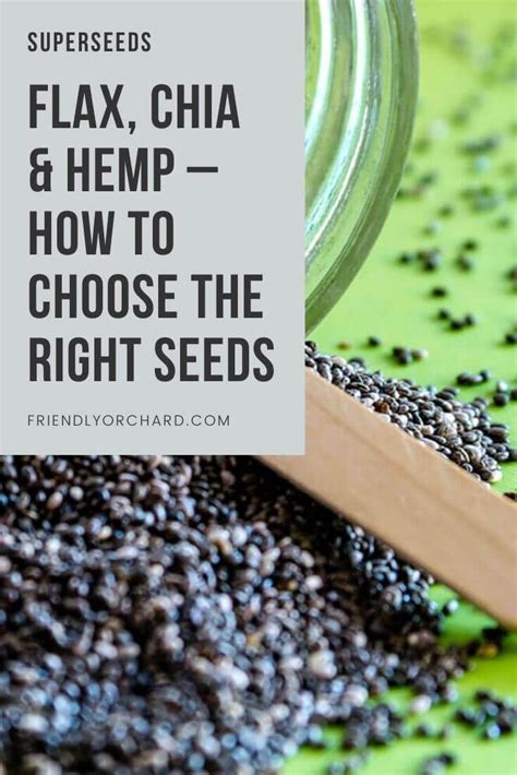 FLAX, CHIA & HEMP - How to Choose the Right Seeds » Friendly Orchard Sources Of Soluble Fiber ...