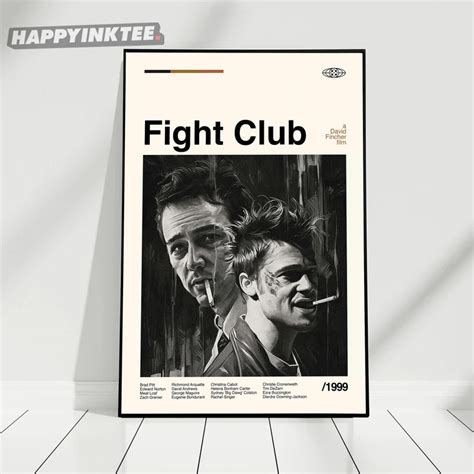 Fight Club 1999 Retro Modern Art Movie Poster