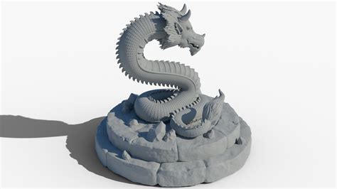 3D Dragon Sculpture Print - TurboSquid 1729132