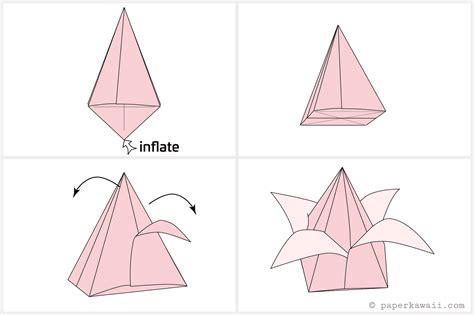 How to Make an Origami Tulip Flower & Stem