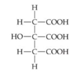 Answered: The structural formula of citric acid,… | bartleby