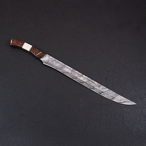 Damascus Short Sword // 9266 | Damascus steel knife, Sword, Damascus steel