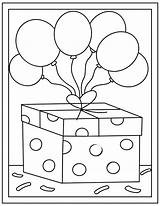 Birthday Present Coloring Pages sketch template