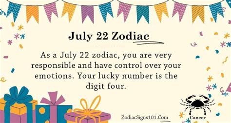 July 22 Zodiac is a Cusp Cancer and Leo, Birthdays and Horoscope