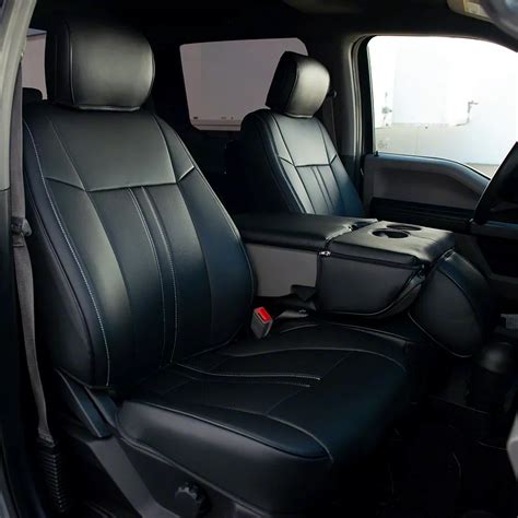 Kustom Interiors F-350 Super Duty Premium Artificial Leather Front and ...