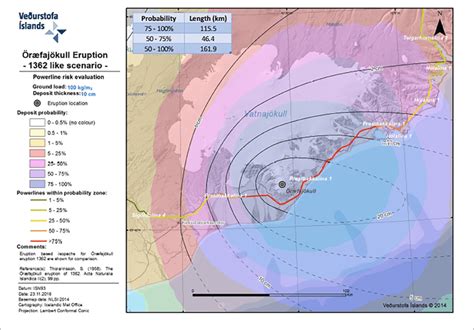 | Map showing potential tephra fallout impact to power-lines in case of... | Download Scientific ...