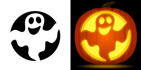 Free Ghost Pumpkin Stencil | Halloween pumpkin carving stencils, Pumpkin carving patterns ...