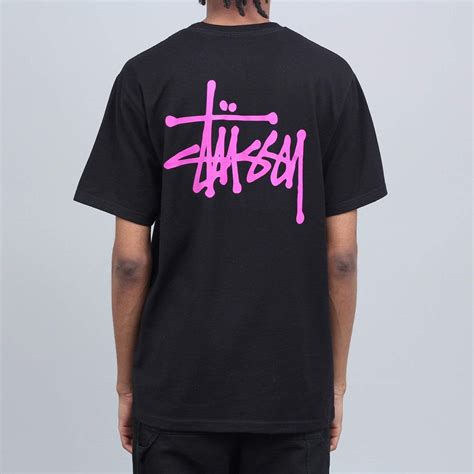 Stussy Basic Stussy T-Shirt Black / Pink – Slam City Skates