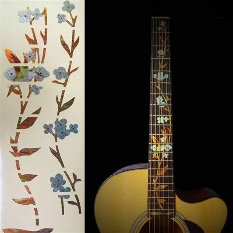 Elegant flowers Guitar Stickers Guitar Fingerboard Decals | Etsy