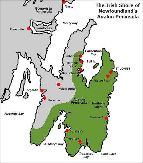 Newfoundland Avalon Peninsula Map