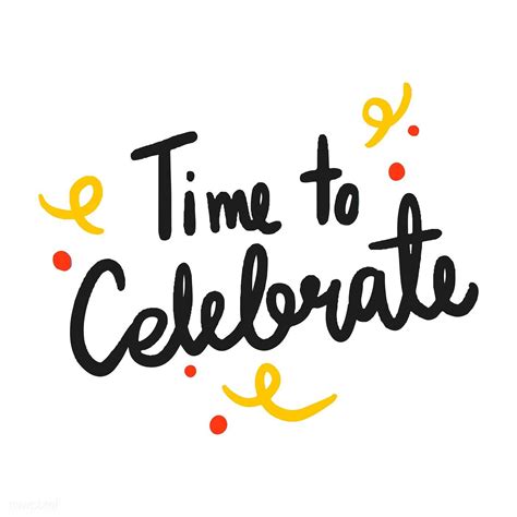 Time to celebrate typography vector | free image by rawpixel.com ...