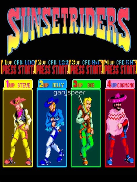 "Sunset Riders Character Select" by garyspeer | Redbubble