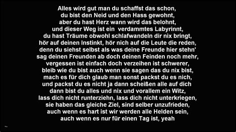 Rap Text Deutsch Vorlagen Großartig Bushido Alles Wird Gut ♥ [lyrics] | Vorlage Ideen