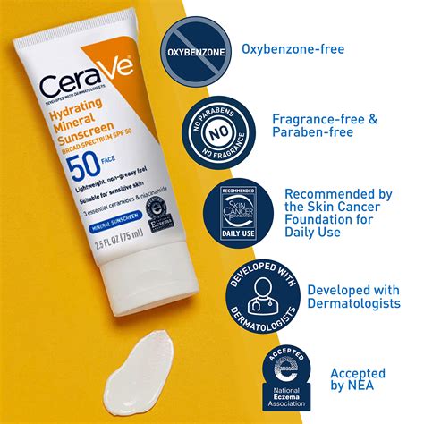 Buy Mineral Sunscreen SPF 50 | Face Sunscreen with Zinc Oxide & Titanium Dioxide for Sensitive ...