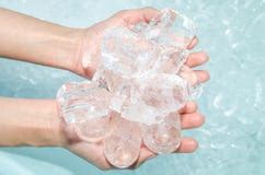 Ice cold hands stock image. Image of freeze, cubes, drops - 17241925