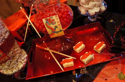 Chinese theme party desert table candy buffet | Chinese dessert ...