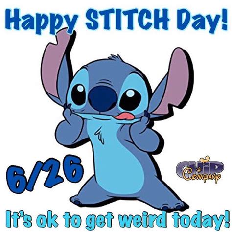 Happy Stitch Day! How will you celebrate experiment 626? #stitchday #chipandco | Lilo and stitch ...