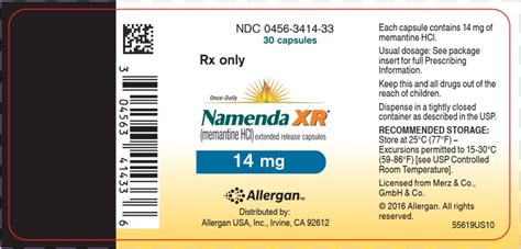 Namenda XR - FDA prescribing information, side effects and uses