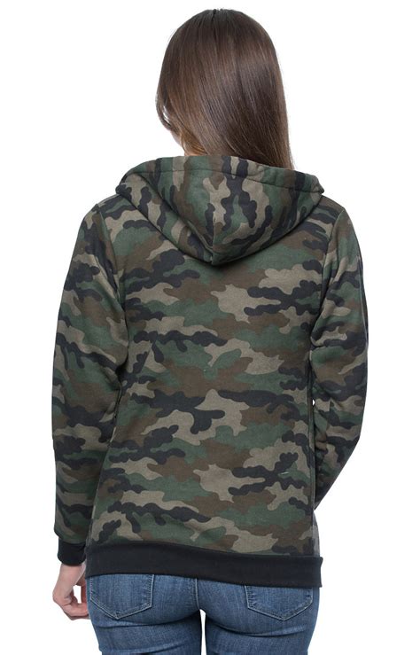 Unisex Camo Fleece Full Zip Hoodie | Royal Wholesale