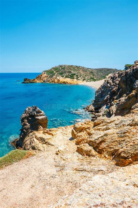 Beach at Vai with Beautiful Palm Forest on East Crete, Greece Stock ...