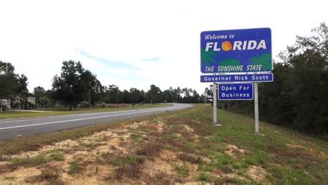 Stock video of florida. state border – florida / | 14641681 | Shutterstock