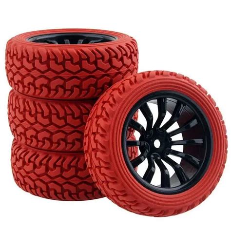 4pcs 1/16 Rally Tire Off road tires Buggy Tyre 1/10 on road car pull ...