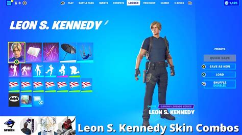 Leon S. Kennedy Skin Combos (Fortnite Battle Royale) - YouTube