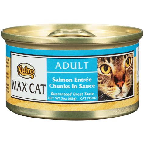 NUTRO MAX CAT Salmon Entree Chunks in Sauce Canned Adult Wet Cat Food ...