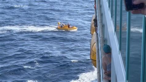 Video Cruise ship passenger rescued at sea - ABC News