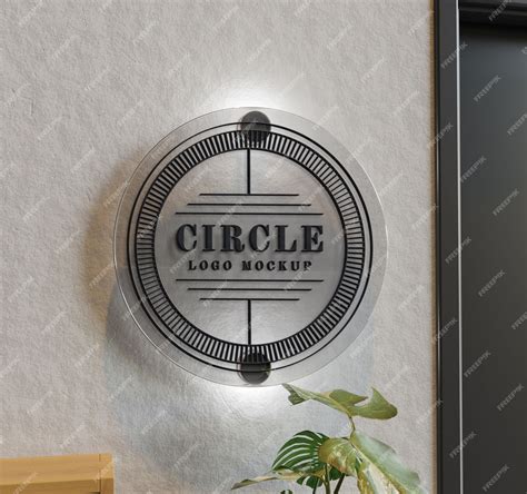 Premium PSD | Circle logo mockup design