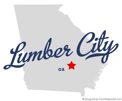 Map of Lumber City, GA, Georgia