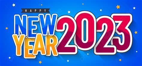 Happy New Year 2023 Banner On Blue Background, New, Year, 2023 ...