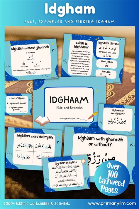 Idghaam rule with examples | Learn quran, Rules for kids, Quran recitation