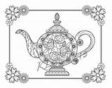 Teapot Coloring Page sketch template