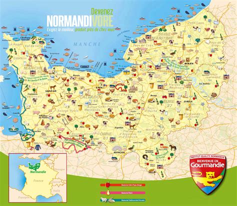 Carte de la Normandie » Vacances - Arts- Guides Voyages