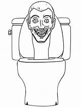 Skibidi Toilet coloring Pages  ColoringLib sketch template