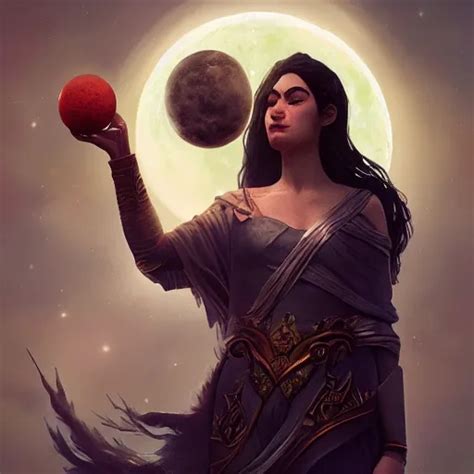 [ artemis holding the moon in her hands ]!!, filling | Stable Diffusion ...