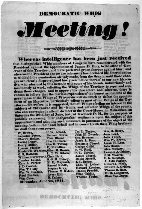 Whig Party - Encyclopedia of Milwaukee