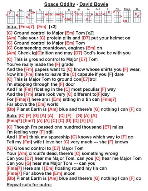 Space Oddity - David Bowie [V2] [W] | Learn guitar songs, Guitar chords for songs, Easy guitar songs