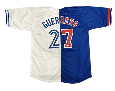 Vladimir Guerrero Jr. & Vladimir Guerrero Sr. Signed Jersey (Beckett ...