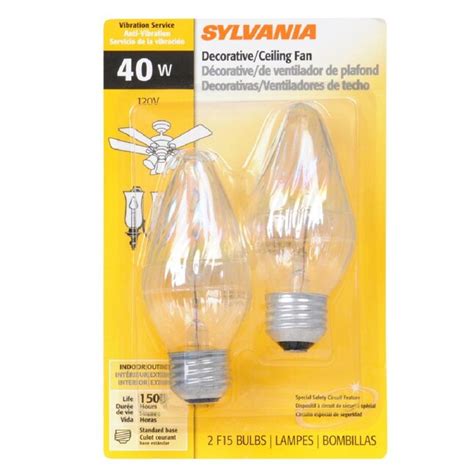 SYLVANIA F Soft White Medium Base (E-26) Dimmable Light Bulb (2-Pack ...